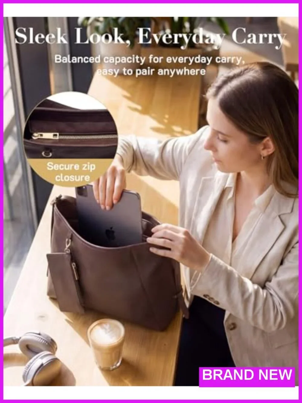 Hobo Bag for Women PU Leather Purses Multi-pocket Crossbody Handbags with